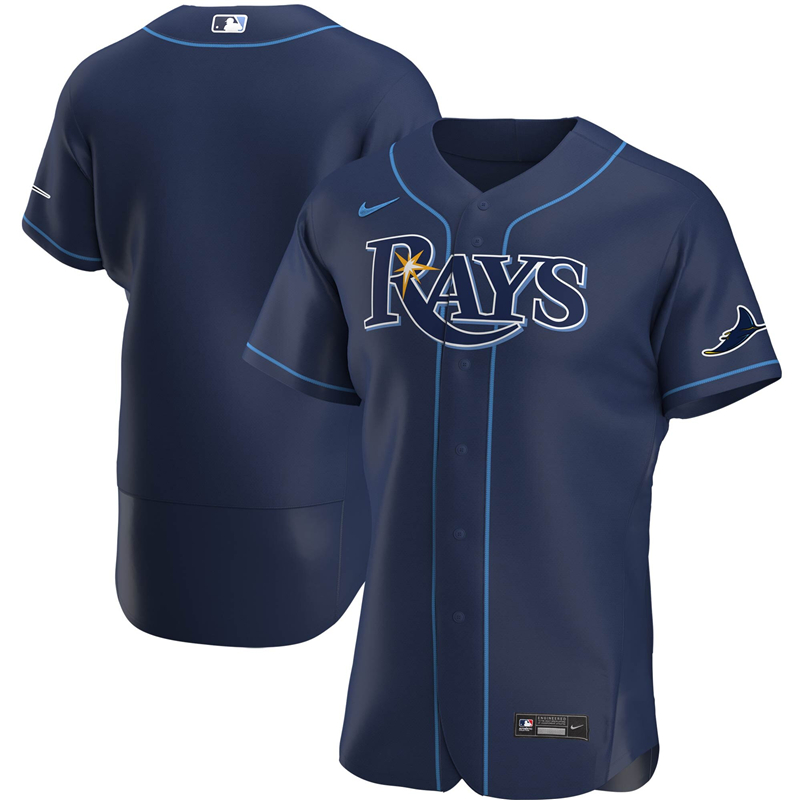 MLB Men Tampa Bay Rays Nike Navy Alternate 2020 Authentic Official Team Jersey